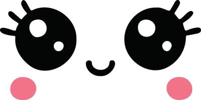 Cute kawaii face expressions in cartoon face set, featuring playful and adorable emoticons. Perfect for fun and creative design projects vector