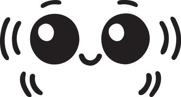Cute kawaii face expressions in cartoon face set, featuring playful and adorable emoticons. Perfect for fun and creative design projects vector