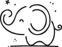 Mom and baby elephant silhouette in a minimalist black outline, capturing the gentle and nurturing nature of elephants. Perfect for adding a touch of wildlife elegance to design projects vector