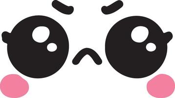 Cute kawaii face expressions in cartoon face set, featuring playful and adorable emoticons. Perfect for fun and creative design projects vector