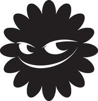Floral daisy silhouette line art set capturing the playful and creative spirit of floral designs. Perfect for adding a touch of nature to design projects vector