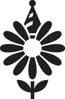 Floral daisy silhouette line art set capturing the playful and creative spirit of floral designs. Perfect for adding a touch of nature to design projects vector