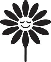 Floral daisy silhouette line art set capturing the playful and creative spirit of floral designs. Perfect for adding a touch of nature to design projects vector