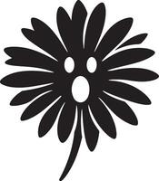 Floral daisy silhouette line art set capturing the playful and creative spirit of floral designs. Perfect for adding a touch of nature to design projects vector