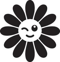 Floral daisy silhouette line art set capturing the playful and creative spirit of floral designs. Perfect for adding a touch of nature to design projects vector
