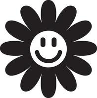 Floral daisy silhouette line art set capturing the playful and creative spirit of floral designs. Perfect for adding a touch of nature to design projects vector