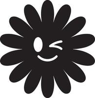 Floral daisy silhouette line art set capturing the playful and creative spirit of floral designs. Perfect for adding a touch of nature to design projects vector