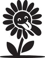Floral daisy silhouette line art set capturing the playful and creative spirit of floral designs. Perfect for adding a touch of nature to design projects vector