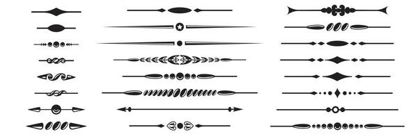 Set of decorative divider elements. Border collection. . vector