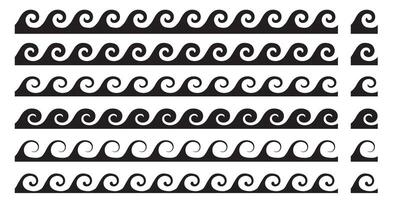 Set of wavy horizontal lines. design elements. Modular design vector