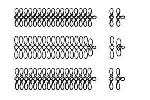 Set of decorative seamless ornamental border - calligraphic border by modules and with final finish vector