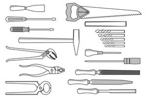 set of Tools Line illustration. vector