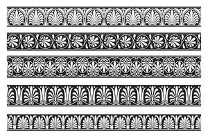 Set of decorative seamless ornamental border - modular vector
