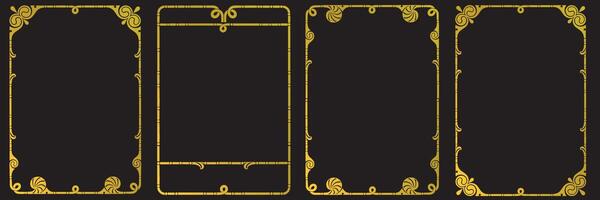 Frames with style Art Nouveau ornament set. vector