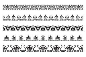 Set of decorative seamless ornamental border - modular vector