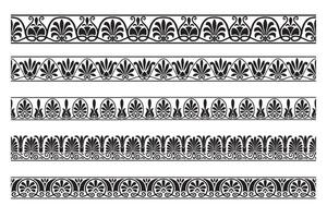Set of decorative seamless ornamental border - modular vector