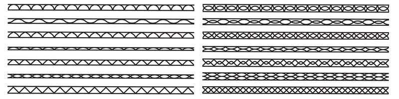 set of seamless borders. design elements vector