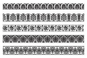 Set of decorative seamless ornamental border - modular vector