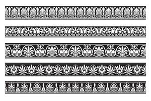 Set of decorative seamless ornamental border - modular vector