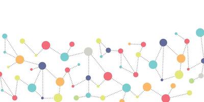 Abstract background of interrelated particles. Social media relationship background vector