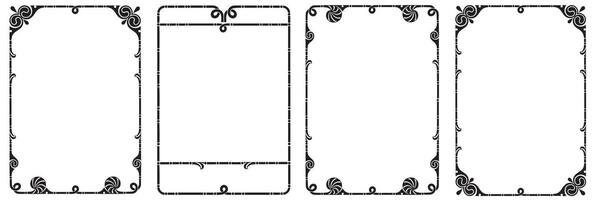 Frames with style Art Nouveau ornament set. vector