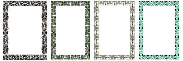 Frames with style Art Nouveau ornament set. vector