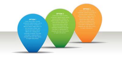 Infographic 3 options template 3D . vector