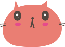 Cat sticker illustration on transparent background. png