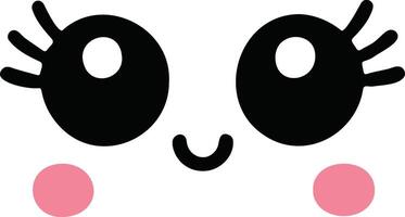 Cute kawaii face expressions in cartoon face set, featuring playful and adorable emoticons. Perfect for fun and creative design projects vector