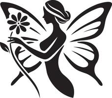 Butterfly woman set featuring elegant fairy designs. Perfect for mystical and fantasy-themed design projects vector