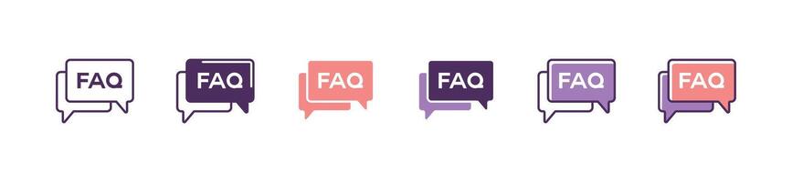 faq social client guide information icon business customers support answer question query symbol illustration instruction service design vector