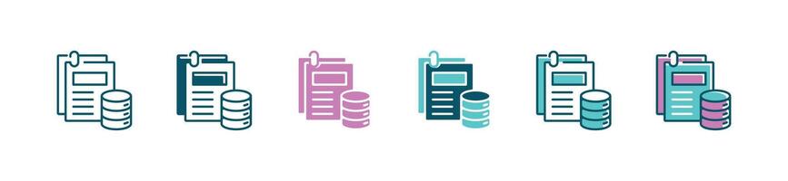 online network database cloud server business information icon global sharing data hosting technology management outline symbol illustration vector