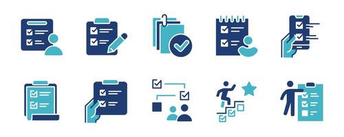 business task schedule checklist clipboard icon to-do list document work goal progress management collection symbol illustration vector