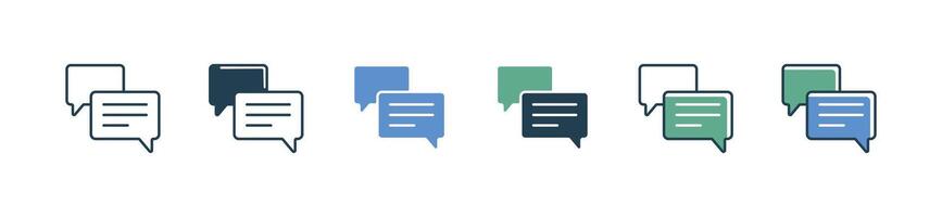 simple online chatting bubble message dialogue icon online textbox speech chatting discussion social communication symbol illustration vector