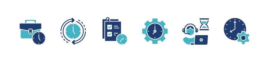 job list target deadline productivity working schedule icon business time management gear setting symbol illustration vector
