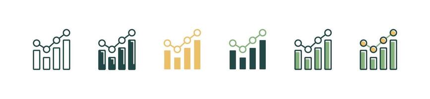 simple chart bar graph data analysis icon business growth information report and evaluation datum symbol illustration for web and app template design vector