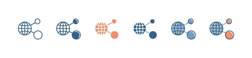 global social network connection icon business partner meeting media community online and digital marketing group link symbol illustration for web and app template design vector