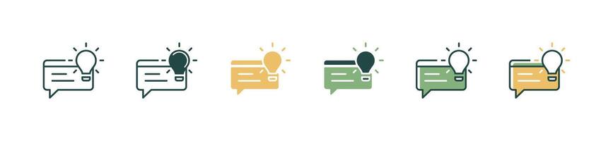 creative idea business solution icon with light bulb smart genius innovation symbol illustration for web and app template design vector