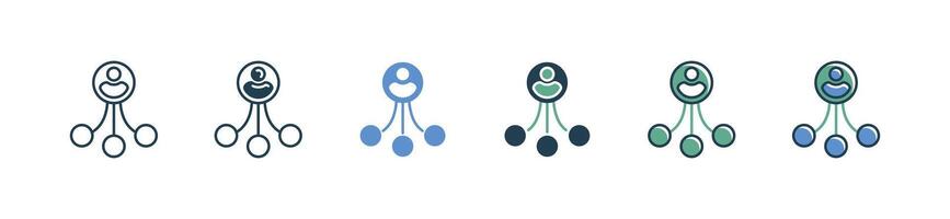 business network global community icon partnership people connection online media symbol illustration for web and app vector