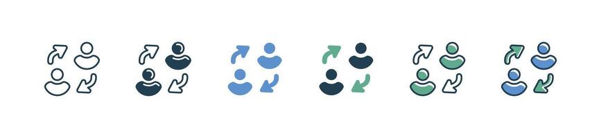business online community teamwork contact social network icon digital gathering and meeting media global connection symbol illustration vector
