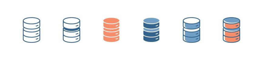 Simple cloud database tube network server storage icon digital datum system for web and app hosting workstation design illustration vector