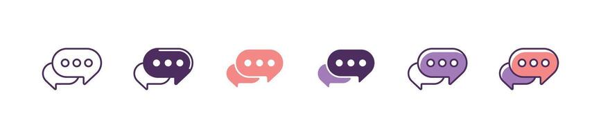 simple dots bubble speech communication icon business social discussion forum symbol illustration for web and app template design vector