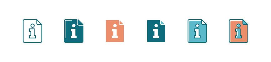 Simple manual instruction file data icon business guide information client reference support signs illustration for web and app vector
