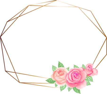 Rose Gold Glitter Border PNGs for Free Download