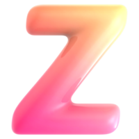Gradient Brief z Schriftart 3d Rendern png