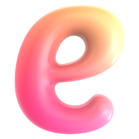 Gradient Brief e Schriftart 3d Rendern png