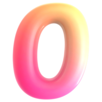 Gradient Number 0 3d rendering png