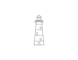 Building, lighthouse icon. illustration. Flat design. vector