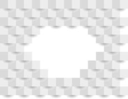 Abstract white geometric background, 3d paper art style. illustration. vector