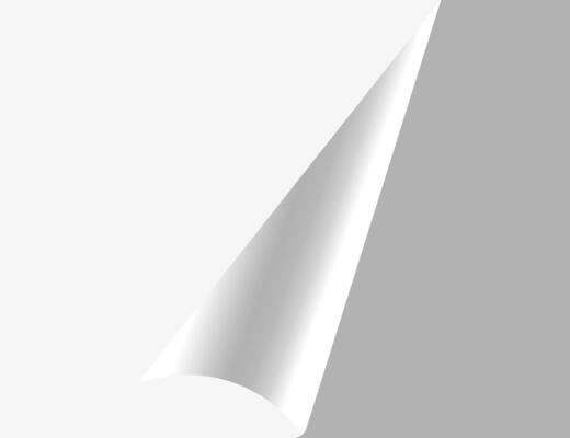 Paper with a curled edge. illustration.